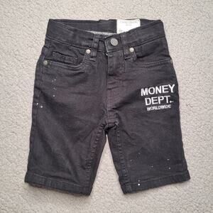 FWRD Denim Jeans Boys 6 Black Money Dept Paint Splatter Little Kids Casual